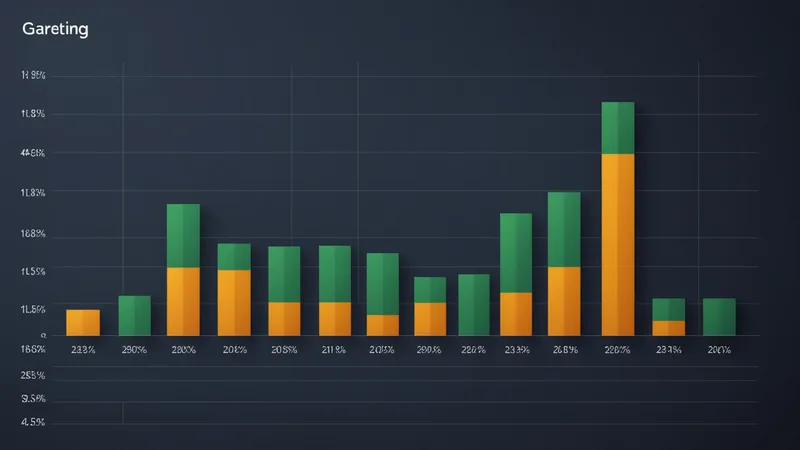 Abstract benchmark visualization comparing AR performance metrics across industries