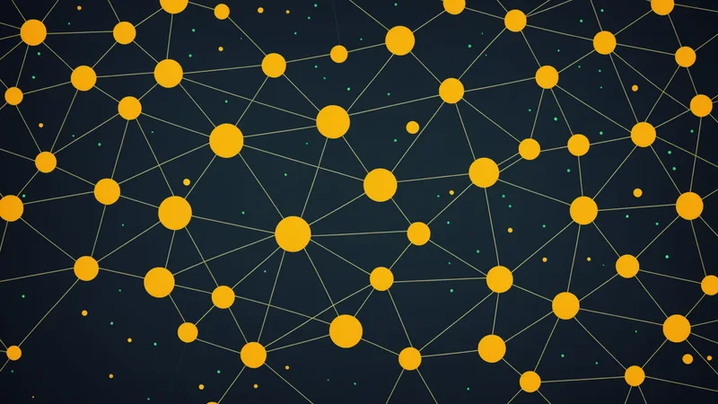 Abstract AI neural network visualization applied to financial data processing