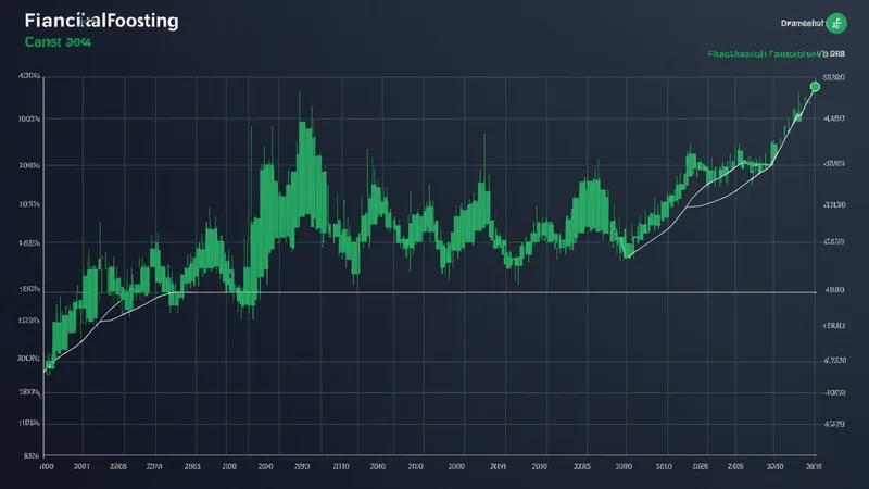 Abstract cash flow forecasting visualization with predictive trend lines